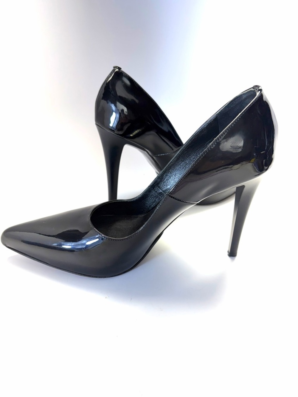 Jil Sander Black Patent Pointed-Toe Stiletto Heels - Picture 5 of 11